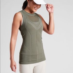 Athleta Oxygen Tank Top, Laurel Olive, Size M